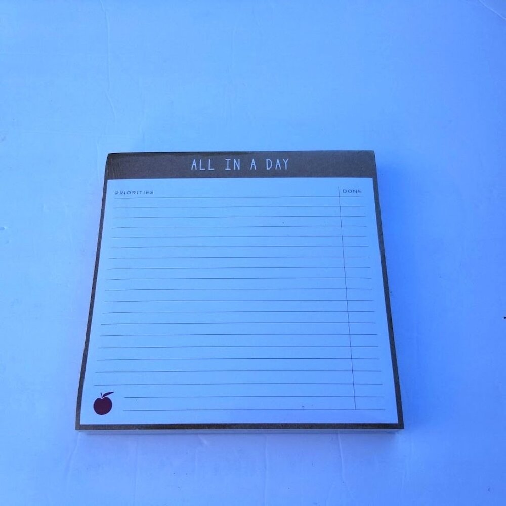 Gartner Studios Desktop Note Pad All In A Day 225 Sheets 8" x 8" Priorities NEW